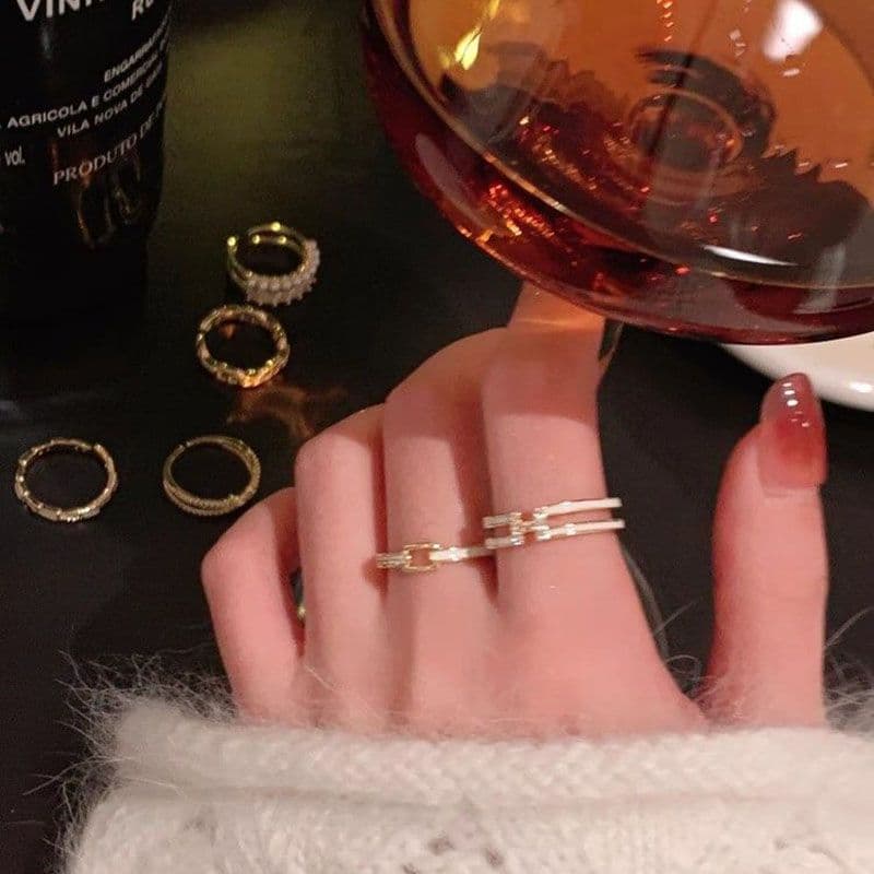 Elegant Pearl & Bow Open Rings – Adjustable Light Luxury Statement Rings for Women