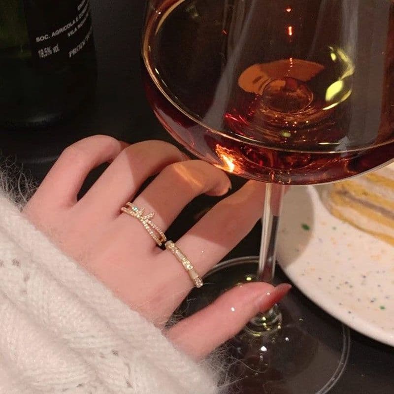 Elegant Pearl & Bow Open Rings – Adjustable Light Luxury Statement Rings for Women