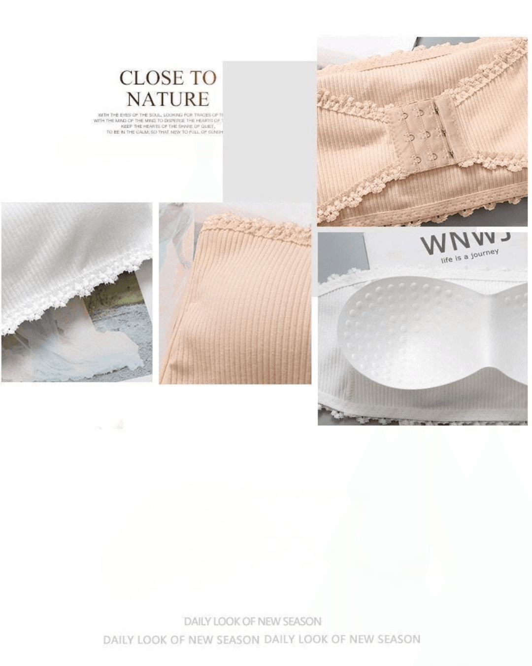 Invisible Strapless Wireless Bandeau Bra Minimizer