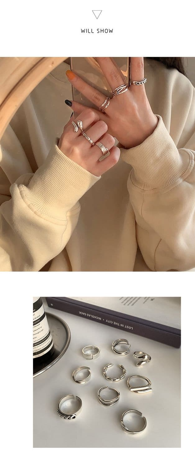 925 Sterling Silver Minimalist Combination Ring – Luxury Index Ring