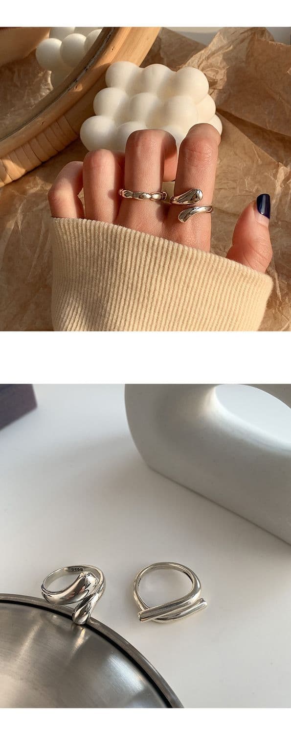 925 Sterling Silver Minimalist Combination Ring – Luxury Index Ring