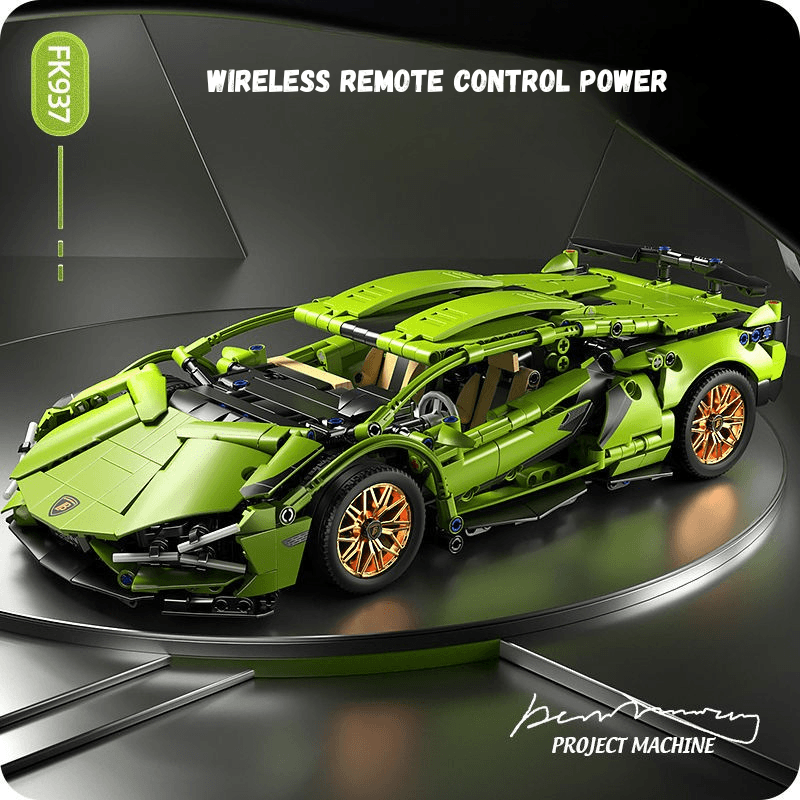 1:14 Lamborghini RC Sports Car Building Blocks – Educational Toy for Boys