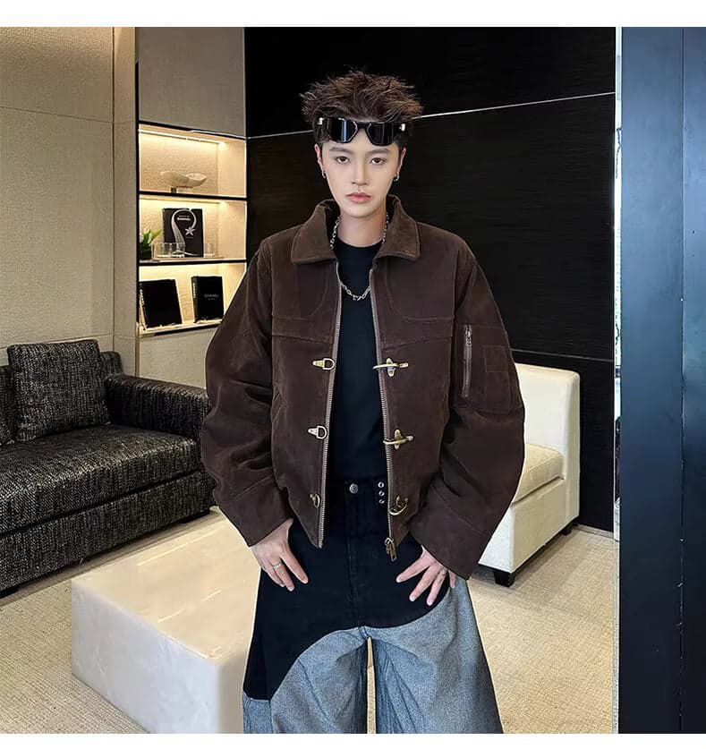 Vintage Suede Buckle Jacket