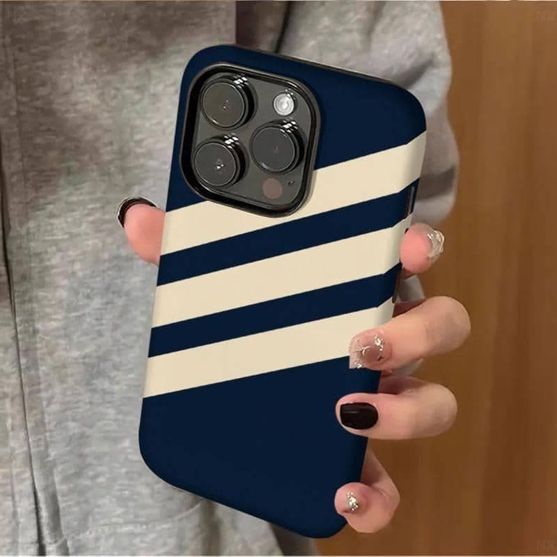 Minimal Striped Protective Phone Case for iPhone 17 Pro Max 16 15 Pro 14 13 12