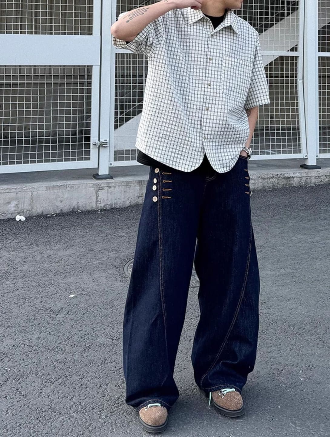 Retro Loose Fit Half Sleeve Cleanfit Top