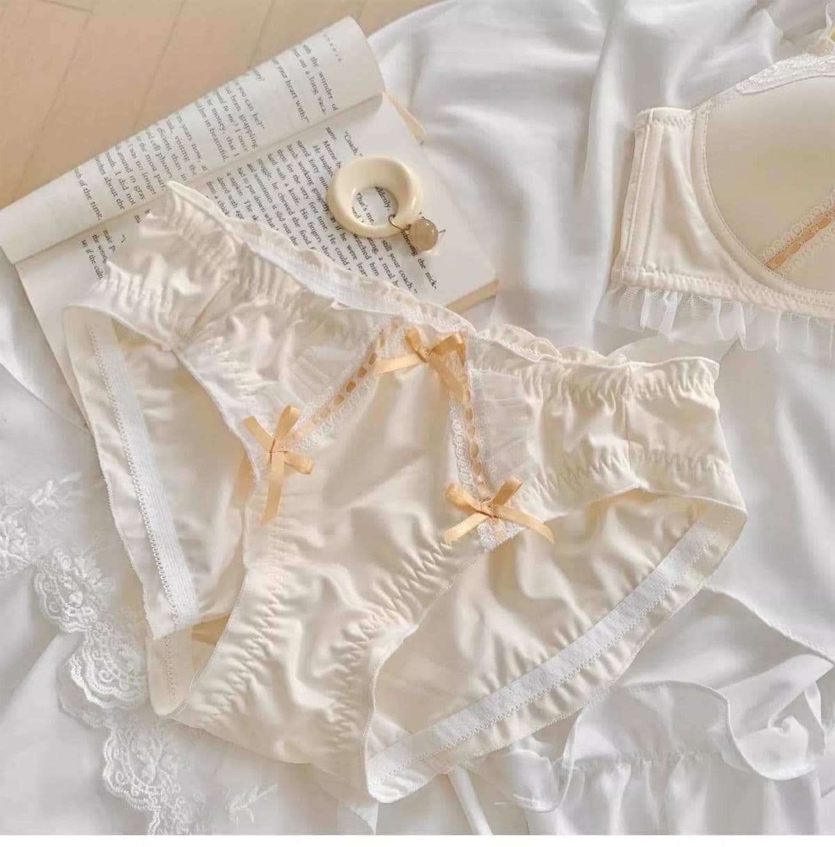Lolita Style Push Up Bra Set for Small Bust