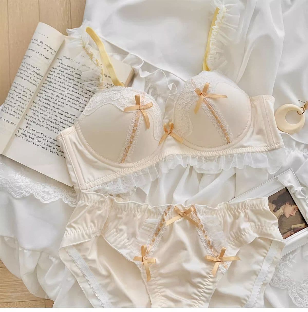 Lolita Style Push Up Bra Set for Small Bust