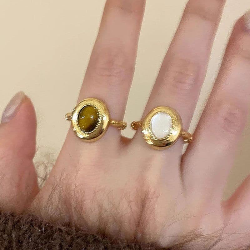 Tiger's Eye Adjustable Ring - Vintage Chinese Style Jewelry