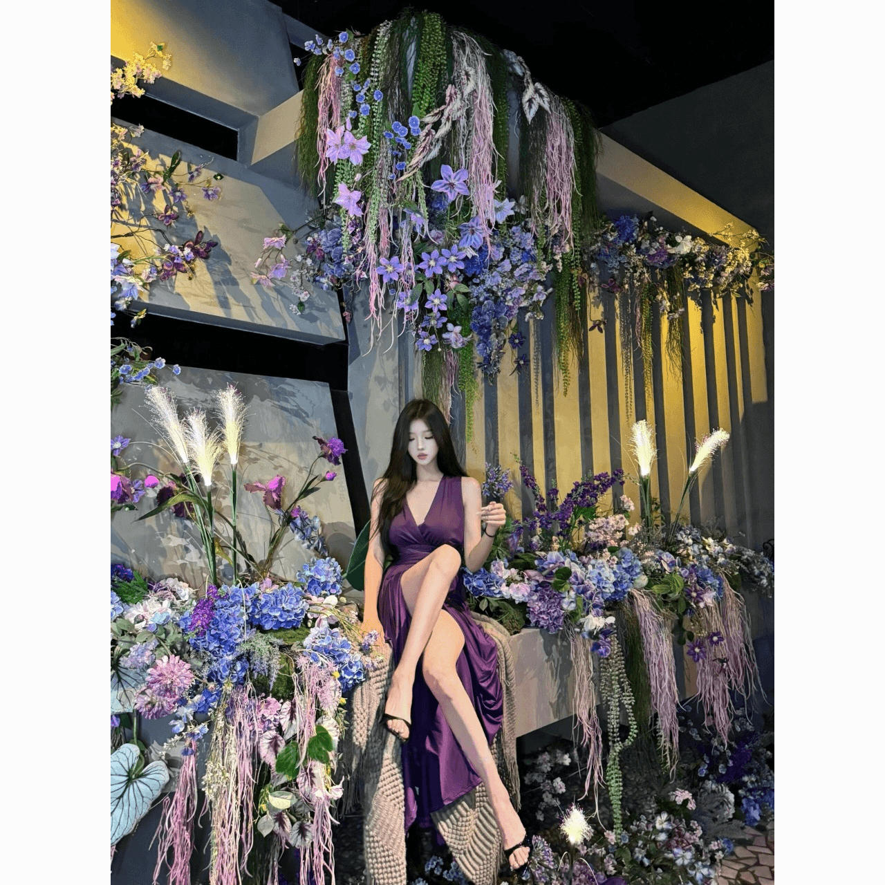 Elegant Purple Backless Halter Evening Dress – Long Tie-Back Gown for Birthdays & Engagement Parties