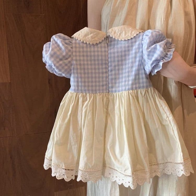 Sweet Puff Sleeve Peter Pan Collar Dress