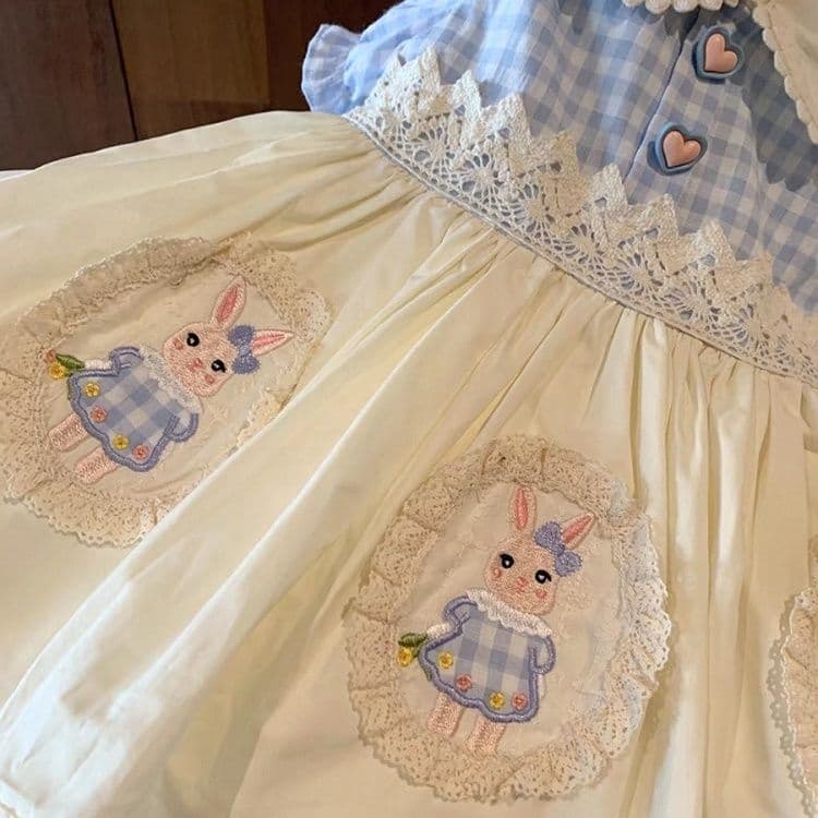 Sweet Puff Sleeve Peter Pan Collar Dress