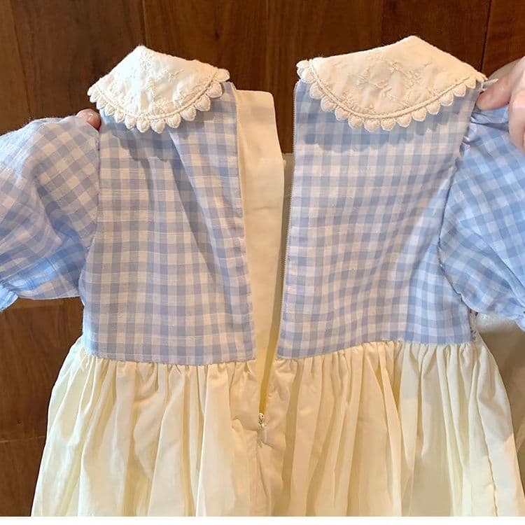 Sweet Puff Sleeve Peter Pan Collar Dress