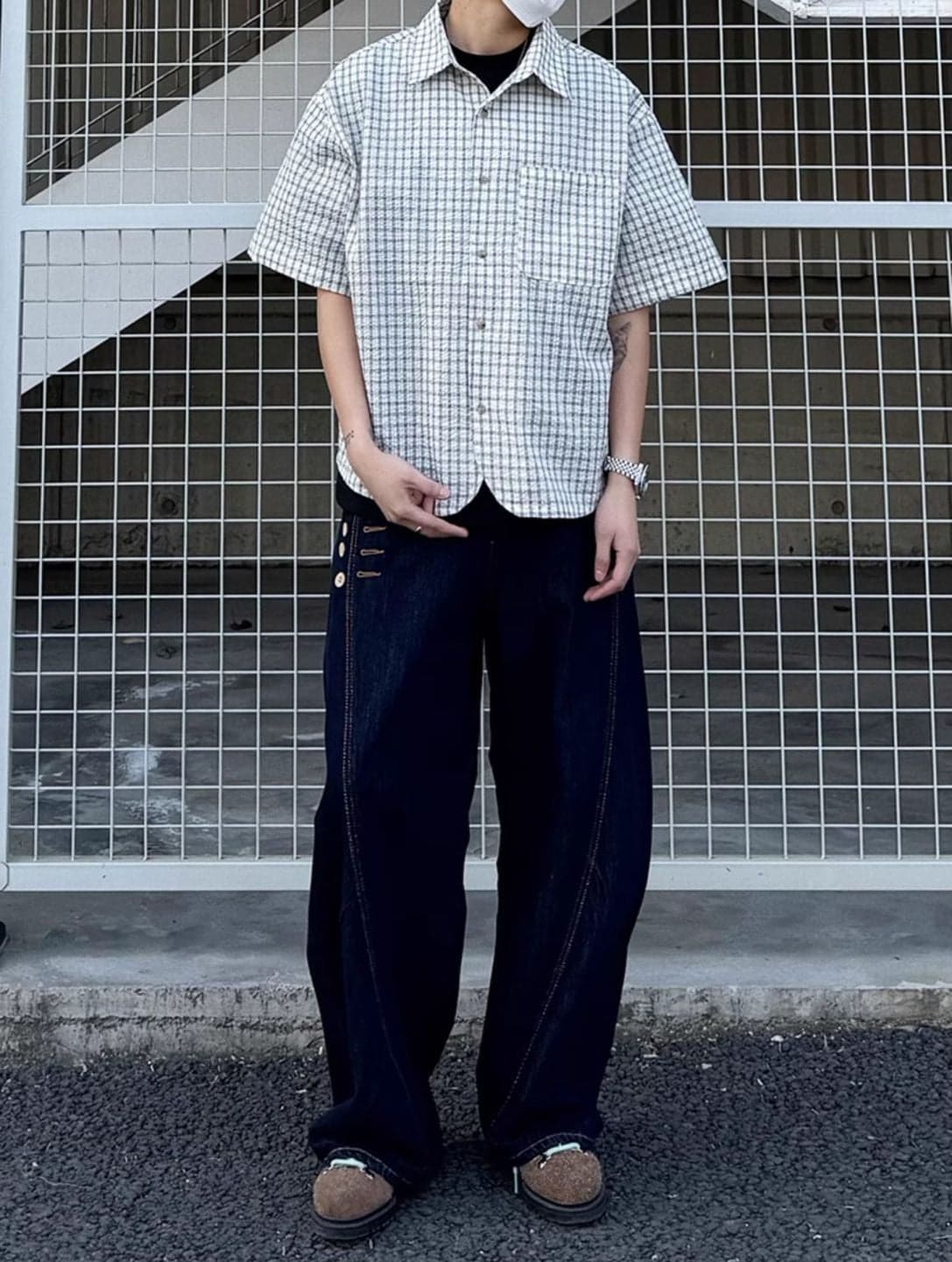 Retro Loose Fit Half Sleeve Cleanfit Top