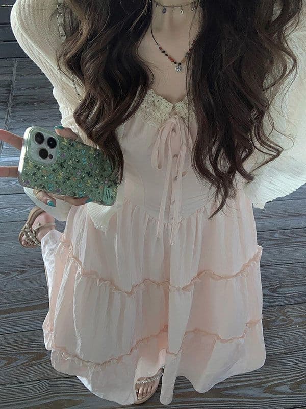 Spaghetti Strap Maxi Dress Set for Women