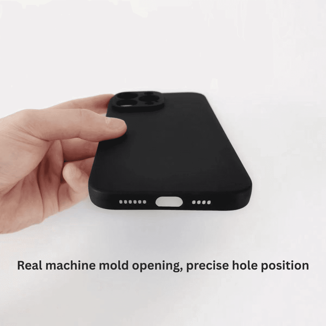 Minimalist Black Anti-Slip Phone Case – Full Protective Shockproof Cover