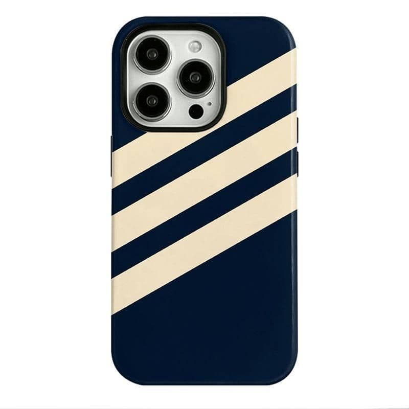 Minimal Striped Protective Phone Case for iPhone 17 Pro Max 16 15 Pro 14 13 12