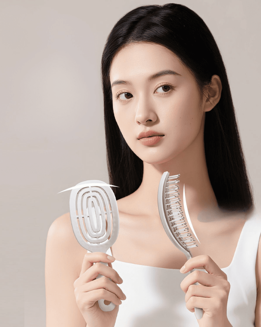 Curved Volume Lift Comb with Massage Cushion for Long and Curly Hair