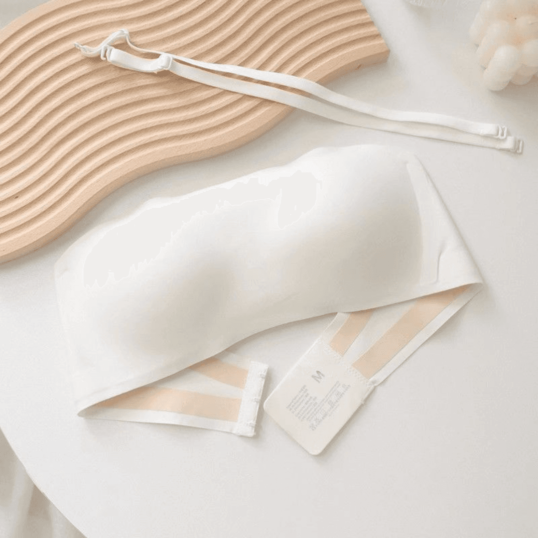 Strapless Tube Top Bra for Women – Thin, Non-Slip, Invisible Chest Wrap with Side Support