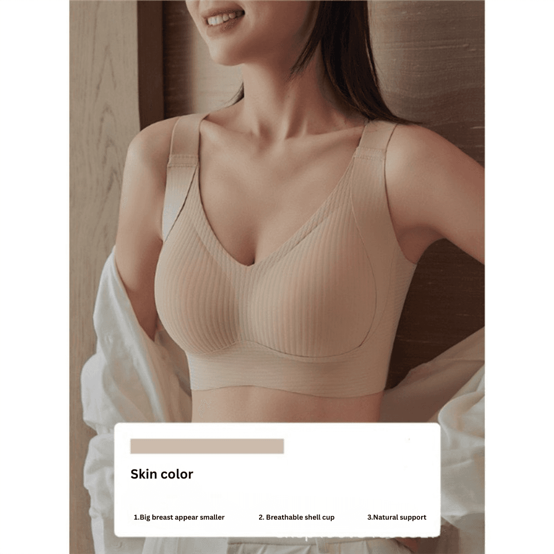 Adjustable Seamless Bra for Women – Anti-Sagging with Side Support and Comfortable Fit