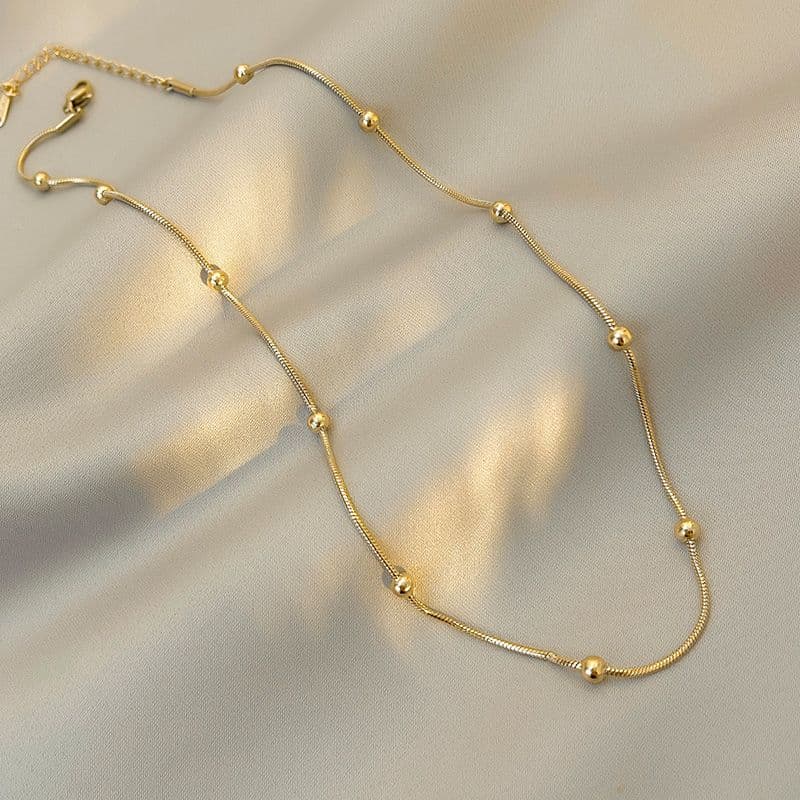 Minimal Titanium Steel Chain Choker Necklace for Women