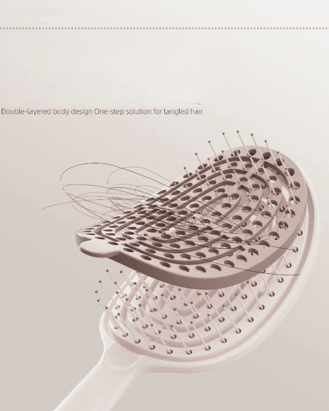 Curved Volume Lift Comb with Massage Cushion for Long and Curly Hair