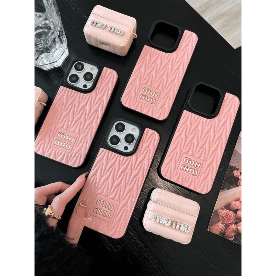 Niche Trend Leather Phone Case – Minimalist Full Protection Anti-Fall Cover for Women