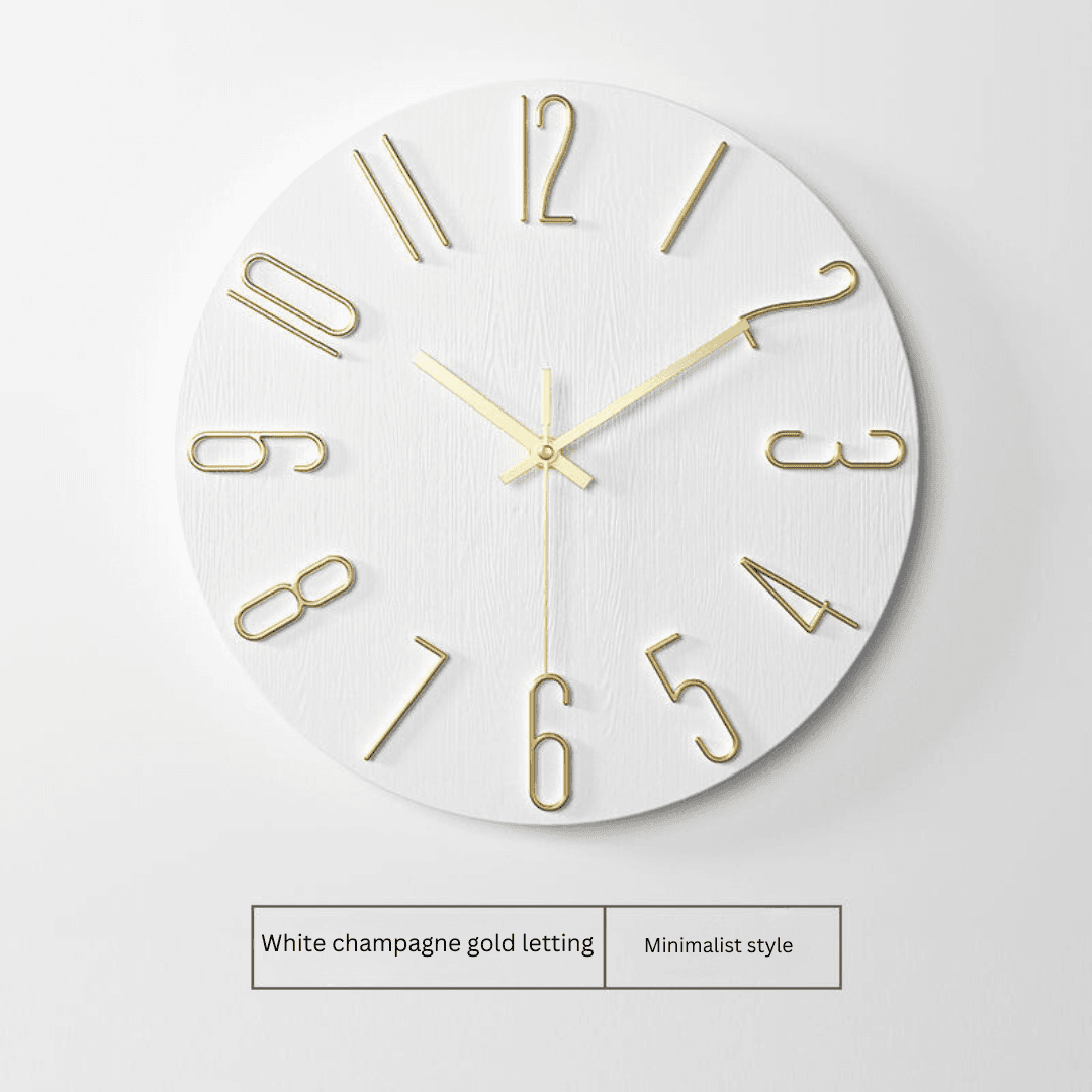 Trendy Minimalist Wall Clock - Creative Quartz Clock for Living Room, Modern Home Decor
