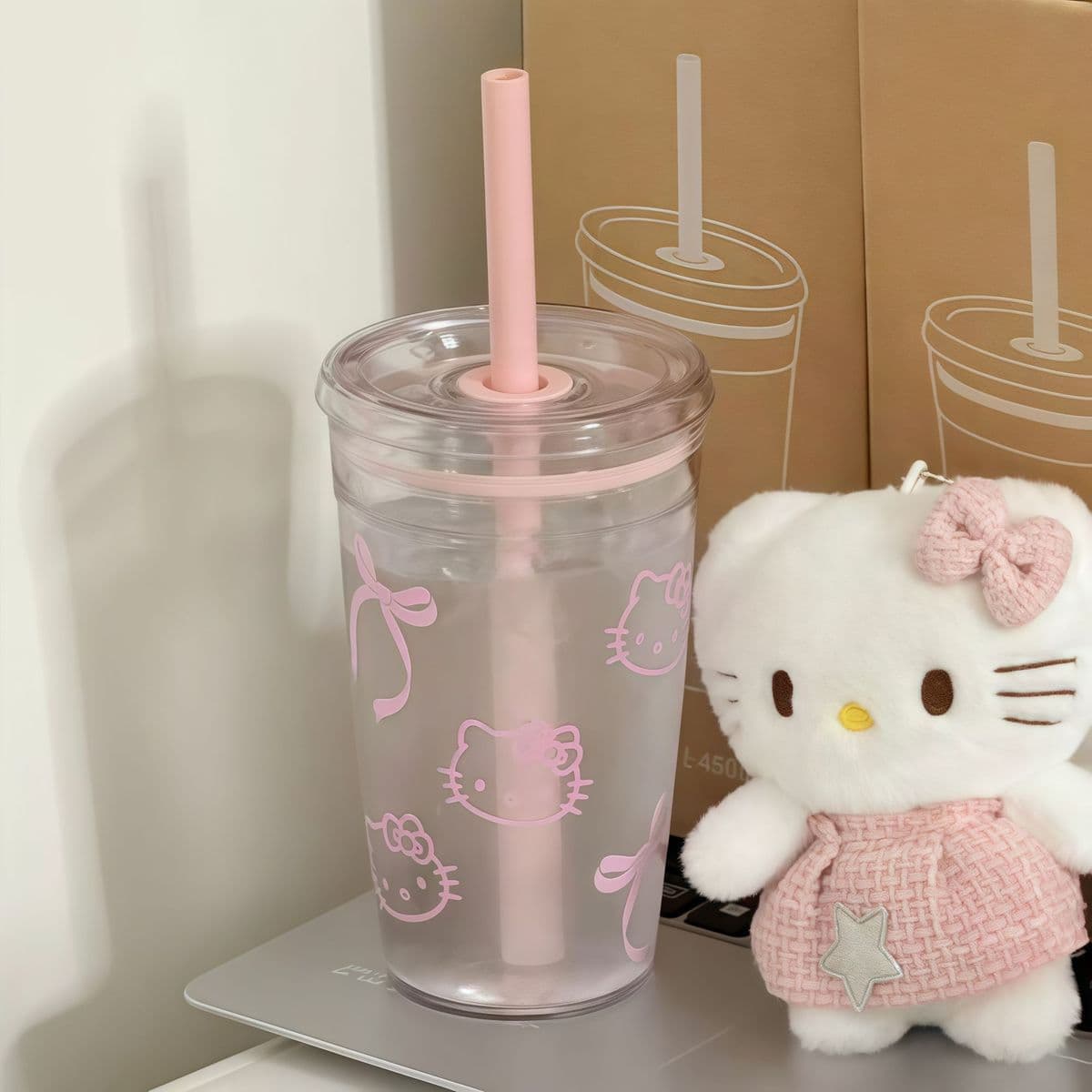 Hello Kitty Line Art Waterproof Crystal Transfer Stickers for Phone Case, Cup & Accessories