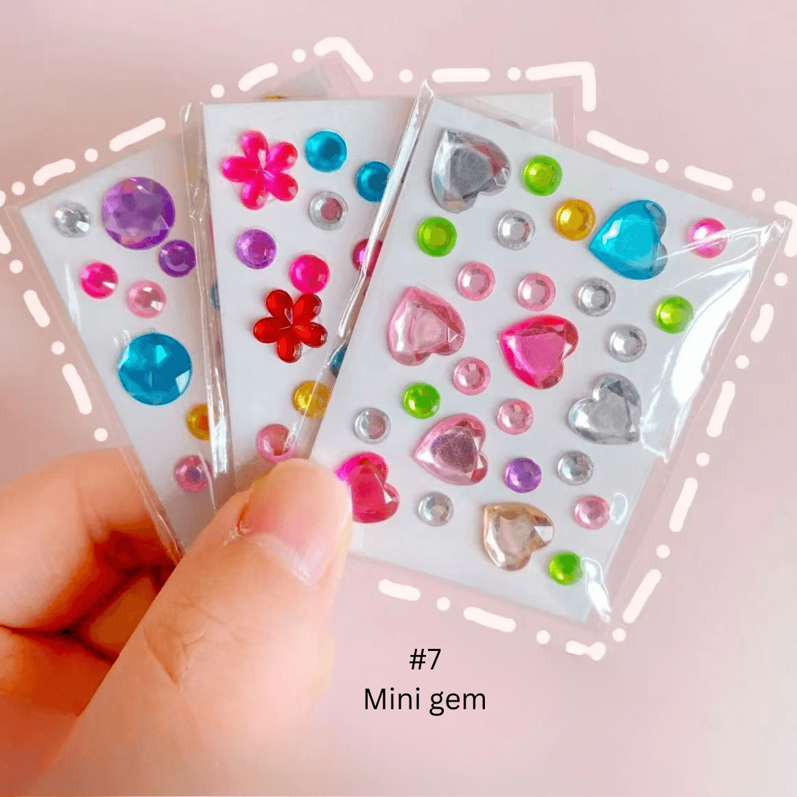 Cute 3D Cartoon Embossed Hollow Stickers Set