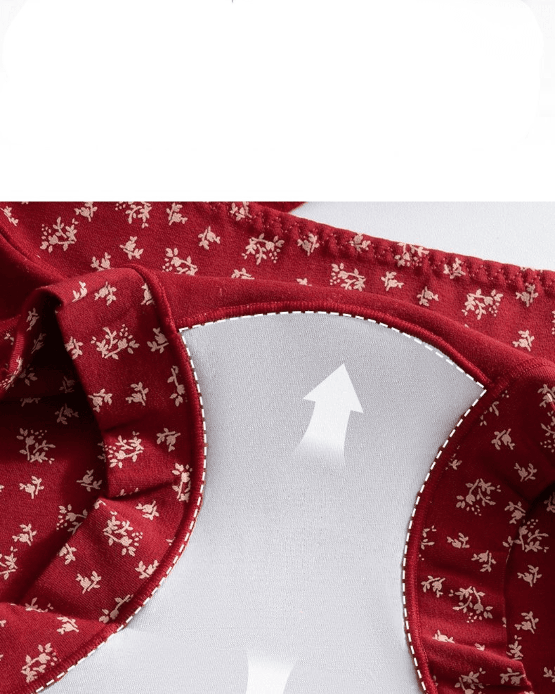 Women Probiotic Antibacterial Cotton Flat Leg Underwear Red