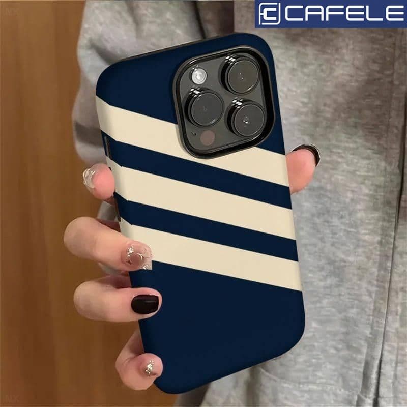 Minimal Striped Protective Phone Case for iPhone 17 Pro Max 16 15 Pro 14 13 12