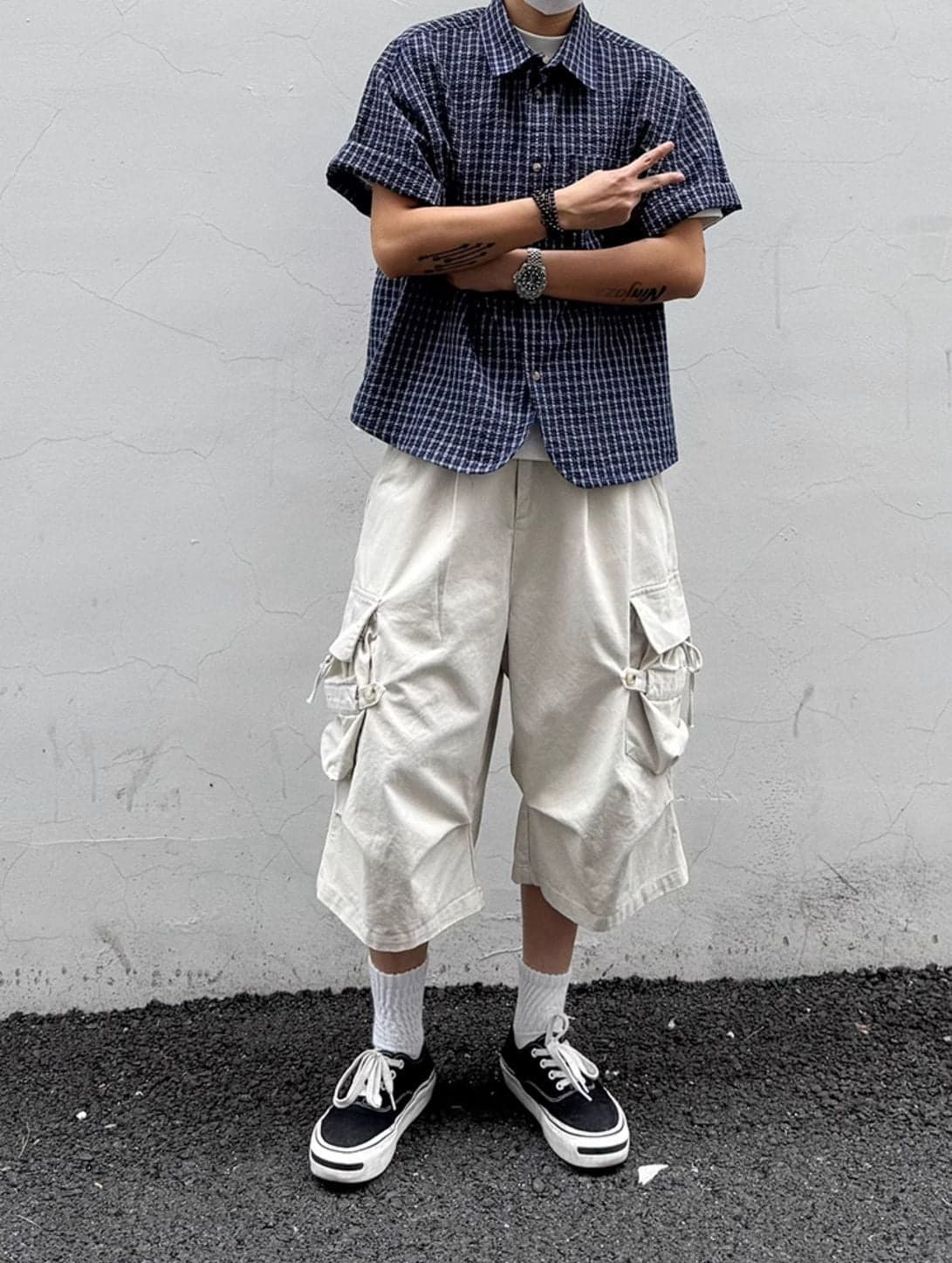 Retro Loose Fit Half Sleeve Cleanfit Top