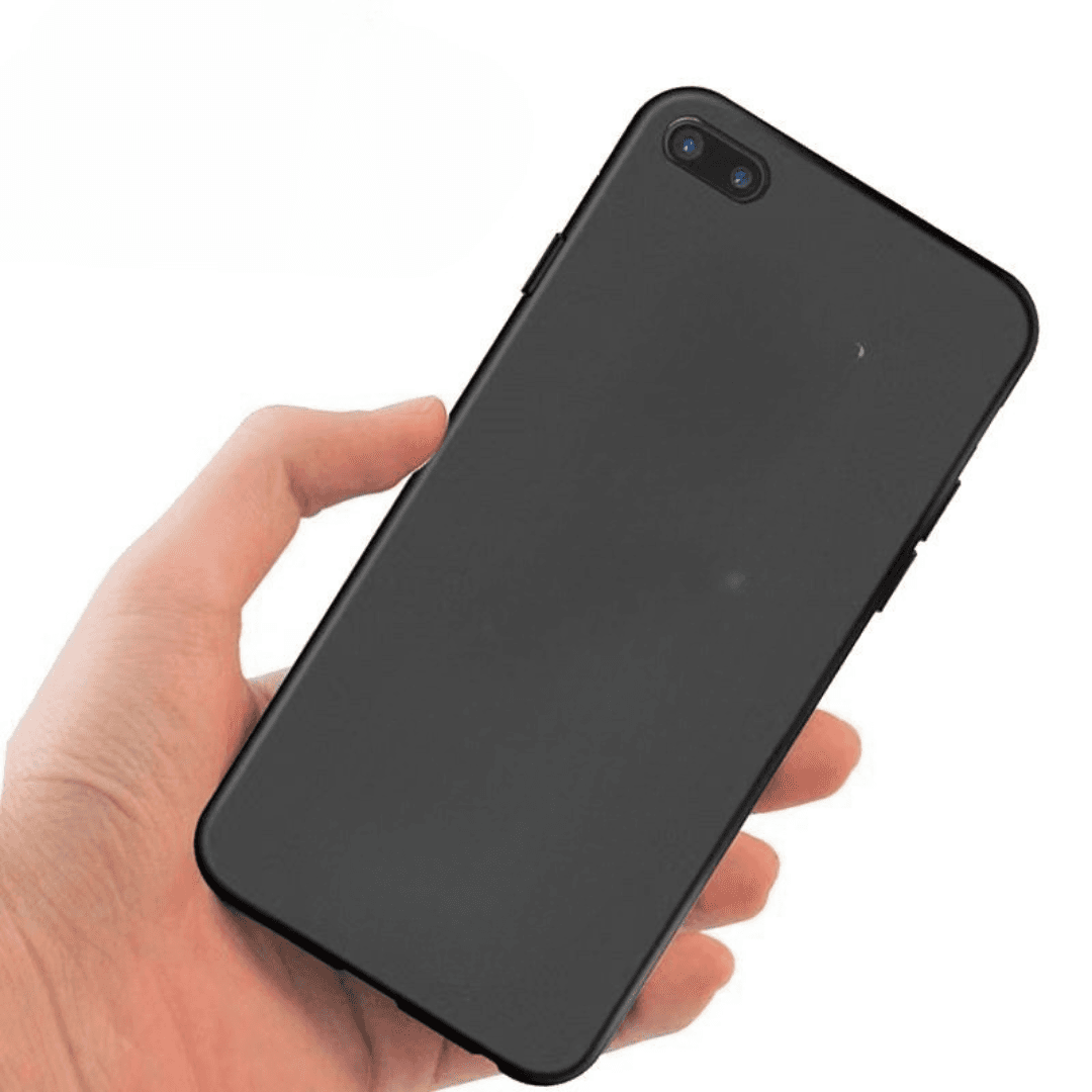 Minimalist Black Anti-Slip Phone Case – Full Protective Shockproof Cover