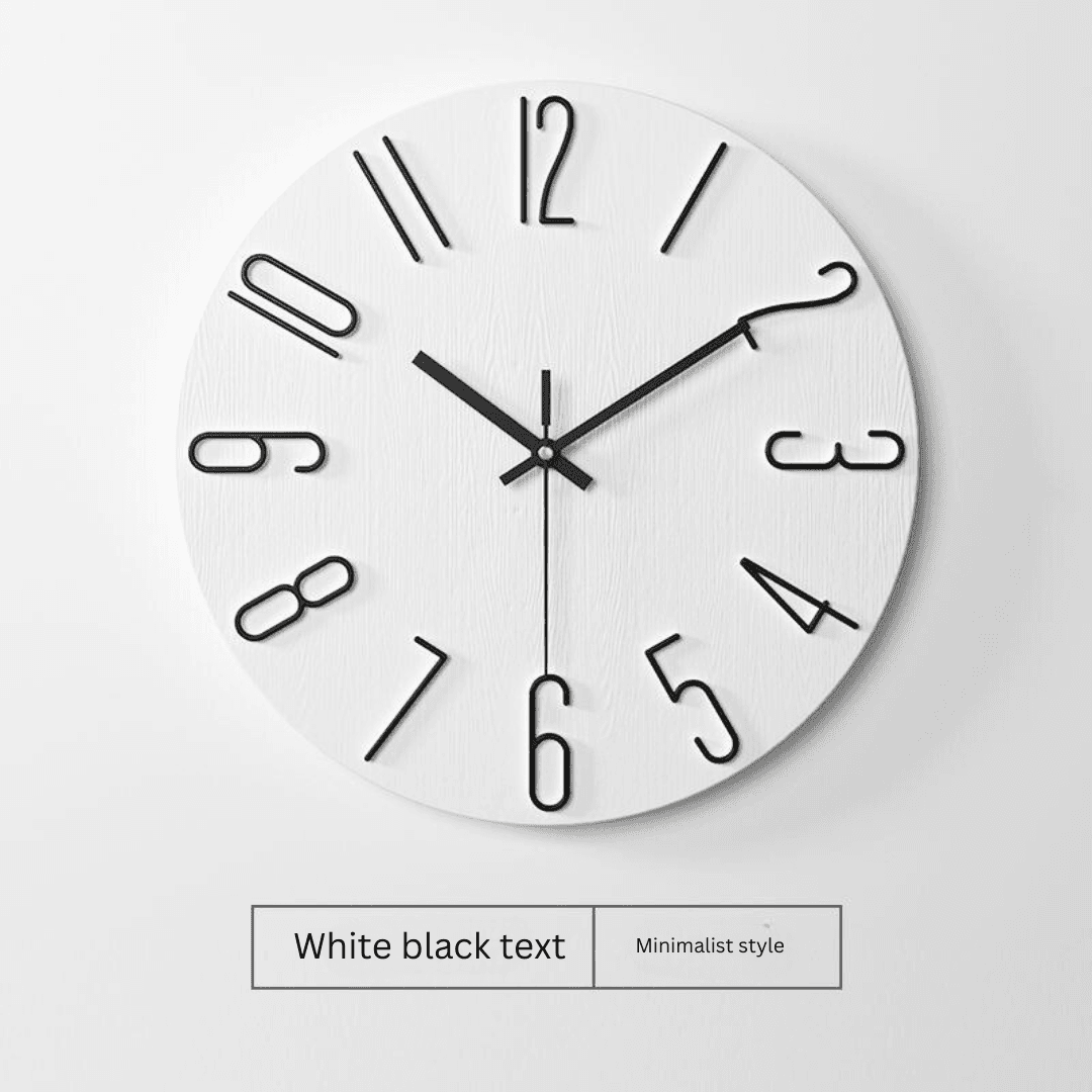 Trendy Minimalist Wall Clock - Creative Quartz Clock for Living Room, Modern Home Decor