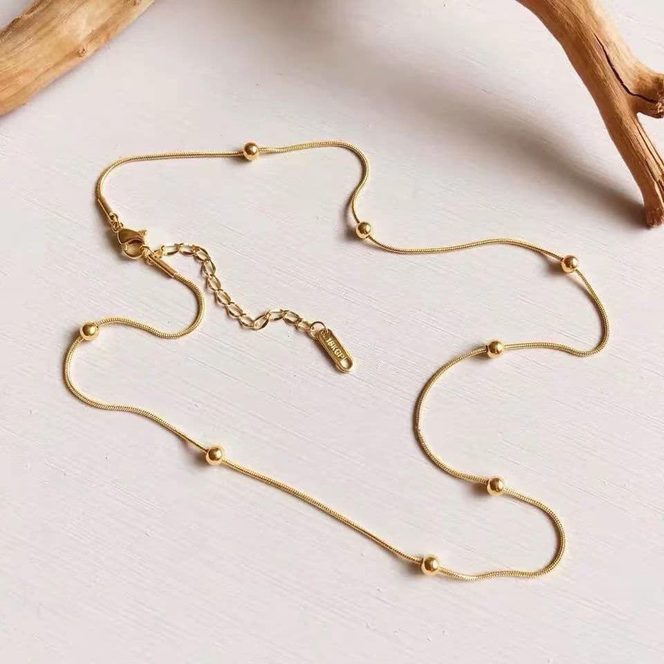 Minimal Titanium Steel Chain Choker Necklace for Women