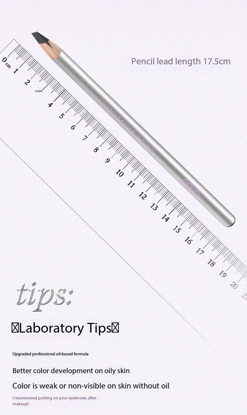 Waterproof Hard Tip Eyebrow Pencil for Natural Hair-Like Brows