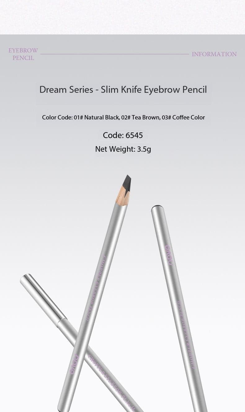 Waterproof Hard Tip Eyebrow Pencil for Natural Hair-Like Brows