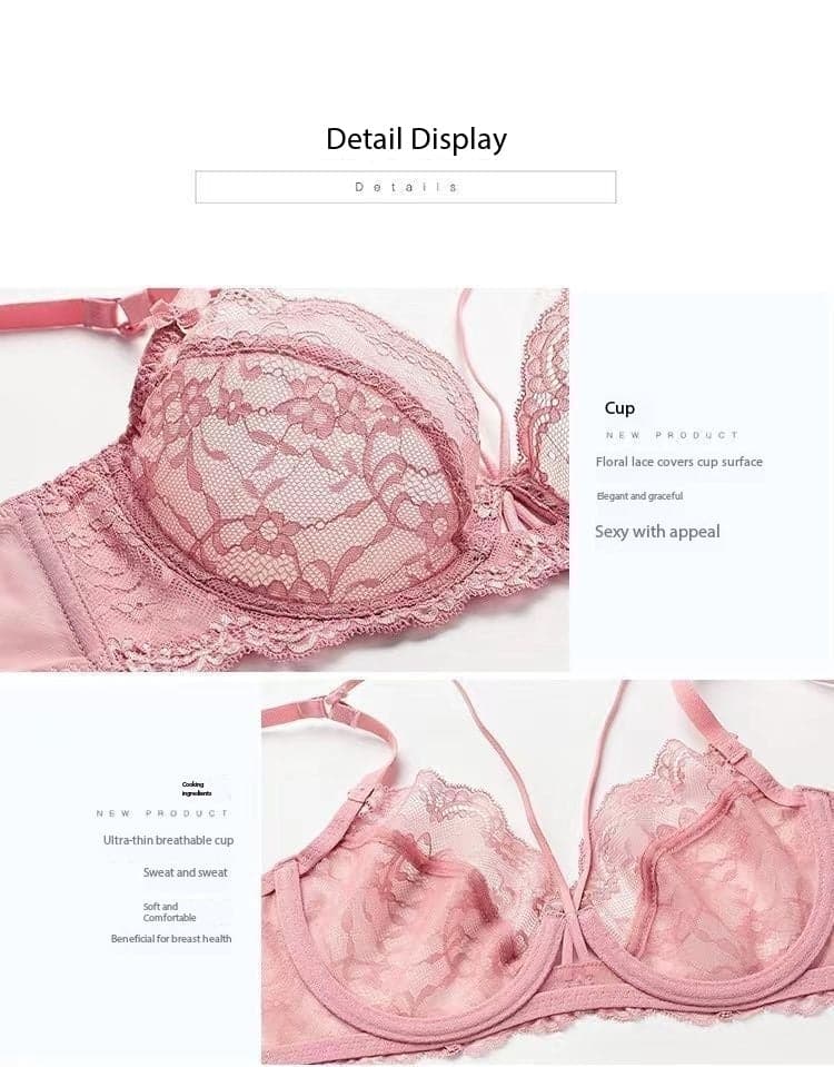 Sheer Lace Transparent Bra and Panty Set