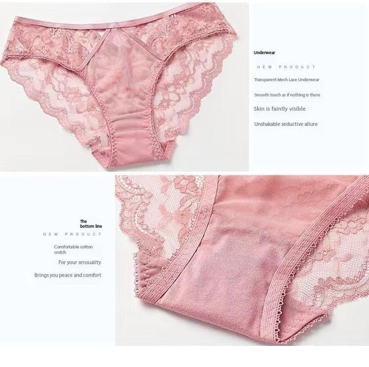 Sheer Lace Transparent Bra and Panty Set