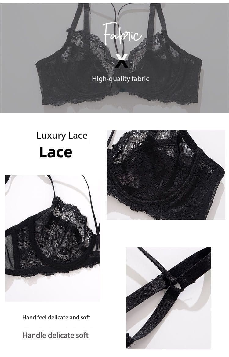 Sheer Lace Transparent Bra and Panty Set