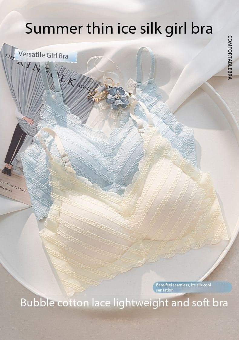 Backless Lace Push-Up Wireless Bra for Small Bust