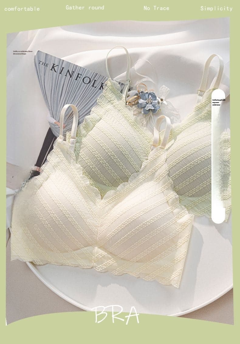 Backless Lace Push-Up Wireless Bra for Small Bust