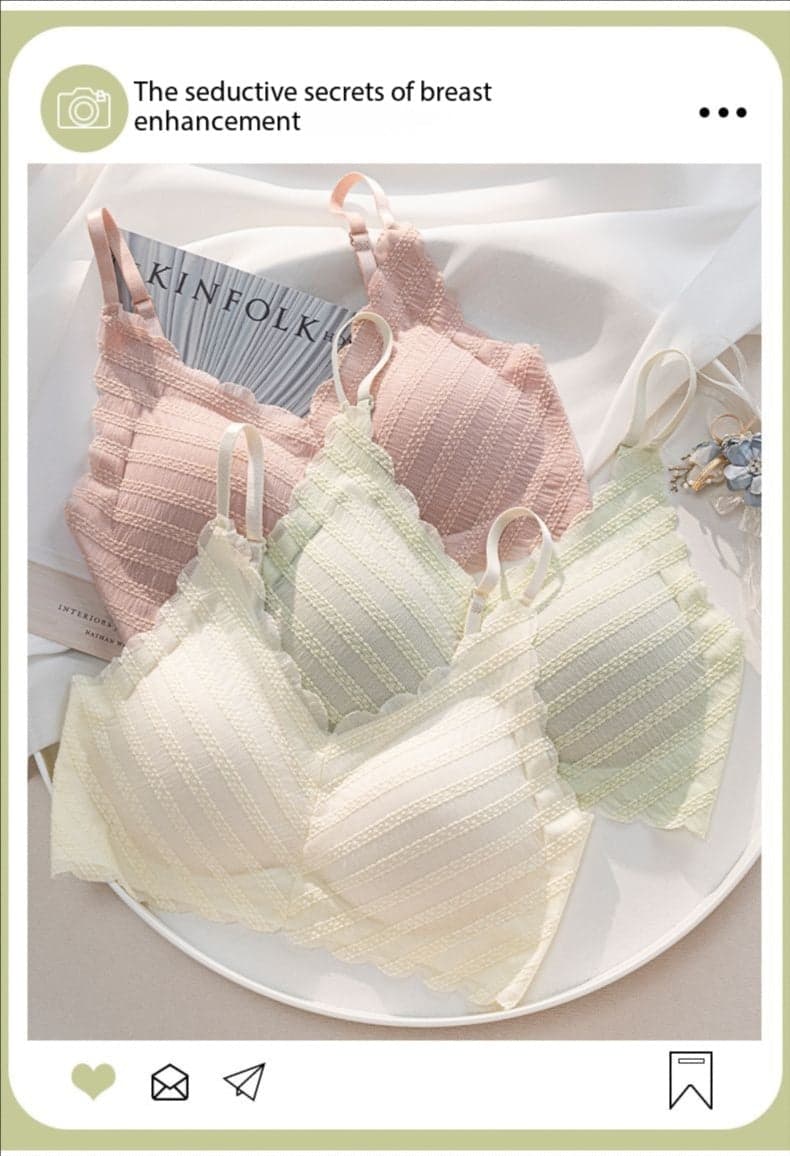 Backless Lace Push-Up Wireless Bra for Small Bust