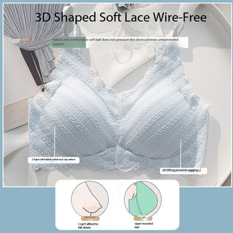 Backless Lace Push-Up Wireless Bra for Small Bust