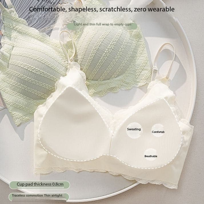 Backless Lace Push-Up Wireless Bra for Small Bust