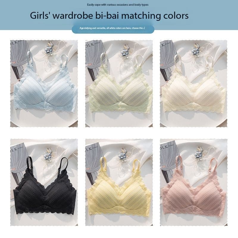 Backless Lace Push-Up Wireless Bra for Small Bust