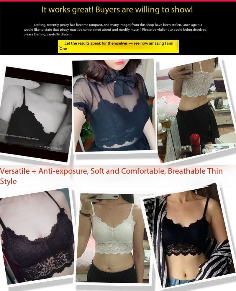 Lace Backless Wireless Bandeau Bra Camisole