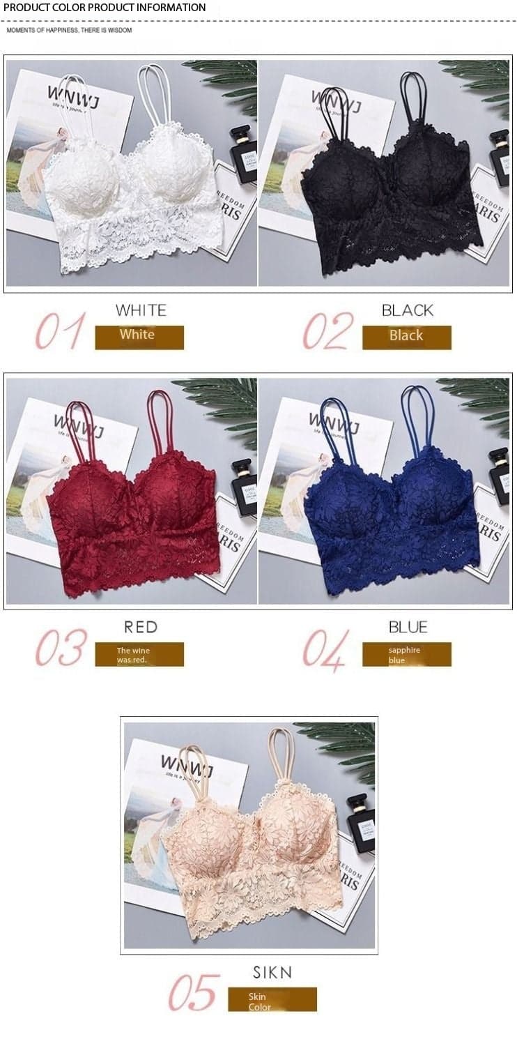 Lace Backless Wireless Bandeau Bra Camisole