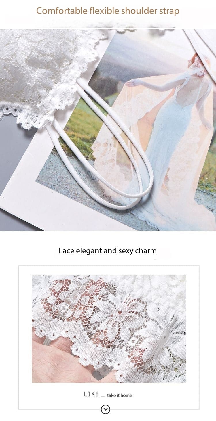 Lace Backless Wireless Bandeau Bra Camisole