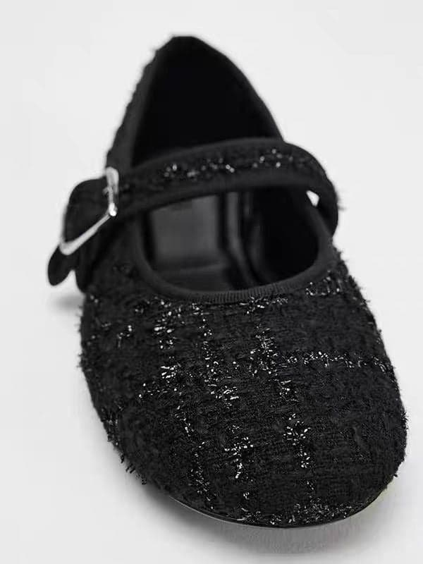 Round Toe Buckle Strap Ballet Flats Women Mary Jane Shoes
